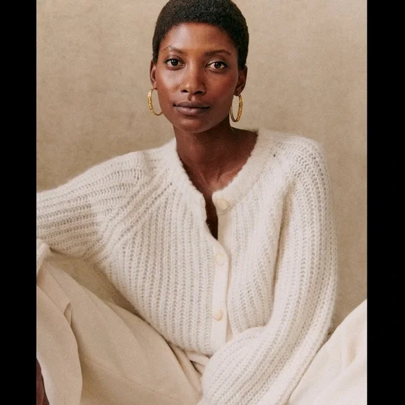 NWOT Sézane Emile Cardigan - Ecru - Size Small - Picture 12 of 13